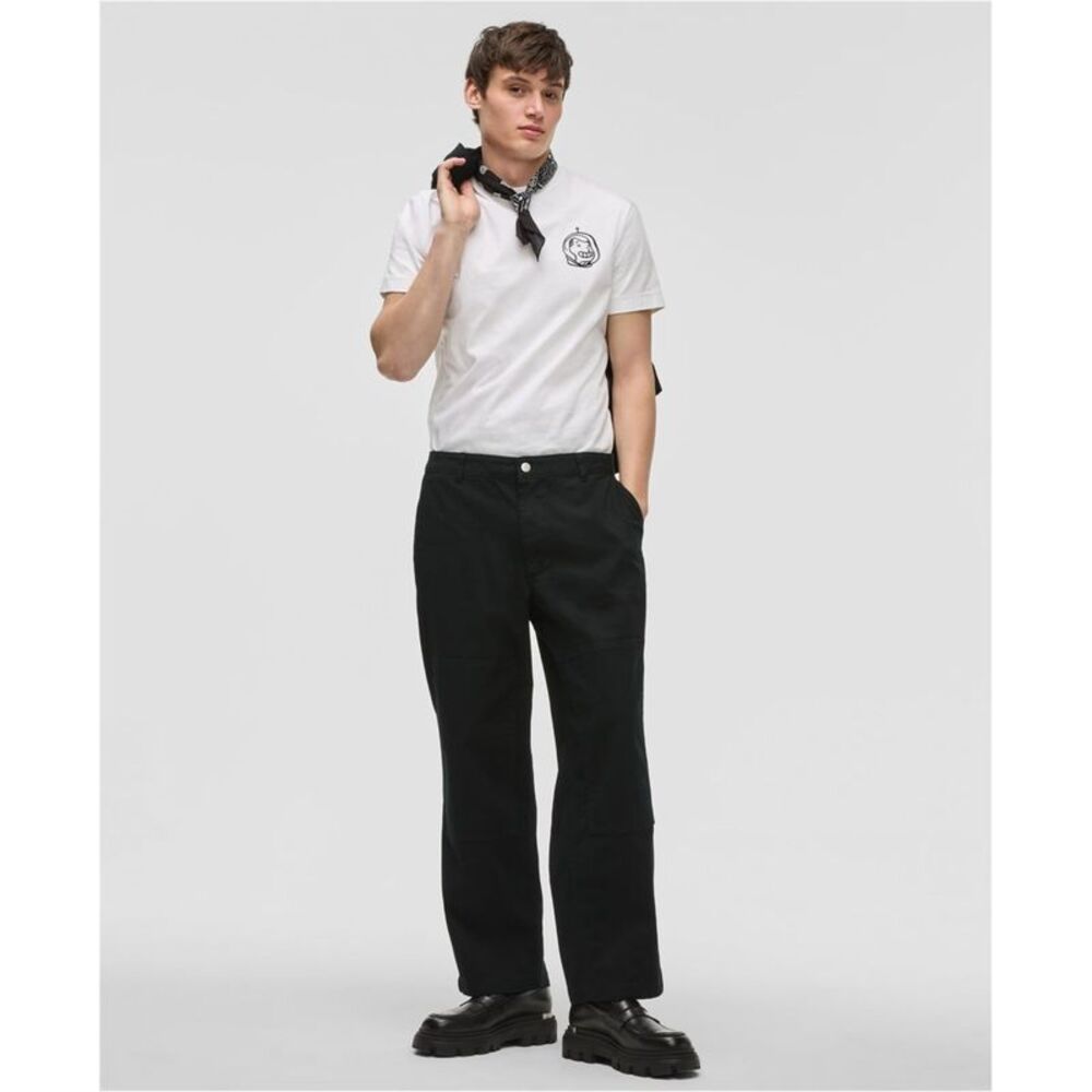 Mode Of One Mens Relaxed-Fit Stretch Twill Straight Leg Relaxed Utility Casua...